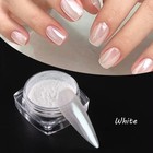 Moonlight Pearl White Chrome Nail Powder Aurora Shell Mirror Glitter Nail Art