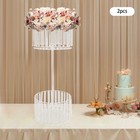 2-tier Wedding Centerpiece 2 Flower Stand Floral Holder Table Decor With Pendent