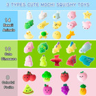 Mochi Squishy Fidget Toy Set - 32 Adorable Stress Relief Squeeze Animals   Fruit