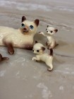 Hagen Renaker Himalayan Persian Cat Mom And 4 Kittens Glazed Ceramic Figurine