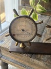 Vtg Swift   Anderson Ship Wheels Barometer   Thermometer Brass Working Glass
