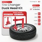 Manual Tire Changer Duck Head Adapter Kit With Cone Fit 16  -25  Auto Car Tire