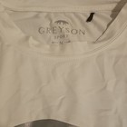 Greyson Sport Men s M White Long Sleeve Crew Neck Lightweight Logo Wolf Tee