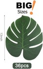 36pcs 13  Large Artificial Monstera Leaves Silk Palm Leaf Tropical Party Decor