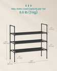 3-tier Shoe Rack Organizer Storage Shelf Space Saving Metal Stand Closet Hallway