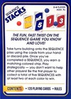 Sequence Stacks Card Game - New Sealed Cards -  No Chips - Goliath 2024