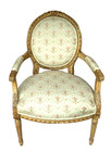 Antique French   Victorian Carved Wood Tufted Back Wood Chair Vintage - Rare 