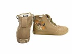 Bangs Embroidered Canvas High Top Sneakers Nature Lace Up Brown Men s 6 5