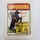Vintage 1950s 60s Wyoming Travel Decal     New Old Stock W  Orig  Sleeve