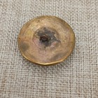 Antique Victorian Brass Button Domed Steel Center Floral Wreath Design 25mm