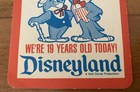 Disneyland 1974 19th Birthday Paper Notice Flyer Walt Disney Productions History