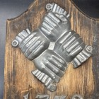 Vintage Fire Mark Authentic Philadelphia Contributionship Hand In Hand