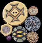 Lot Antique Vintage Buttons Victorian Celluloid Brass Glass Fancy Collection