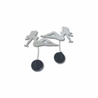 2 Pieces Set Chrome Plastic Waving Lady Premium Quality