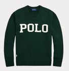 Nwt Polo Ralph Lauren College Green Polo Logo Cotton Big Fit Crewneck Sweater