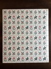 1254-57 Us Mint Sheet  5 Cent Christmas Flowers  Mint Nh