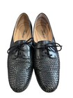 Vintage Trotters Lila Woven Leather Black Oxford Shoes Flats 9 5 S  aaa 