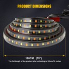 70  Inch Led Board Running Side Light Step White Amber Signal Turn Strip Bar 2x