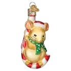 Old World Christmas Christmas Mouse  12637  Glass Ornament W owc Box