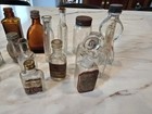 Lot Of 18 Antique Vintage Old Glass Medicine Bottles Mixed