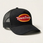 Tyson Foods Embroidered Trucker Hat Black Mesh Back Snapback Adjustable Cap
