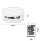 4 Pcs Pool Lights Submersible Led Lights W remote Underwater Light For Ponds