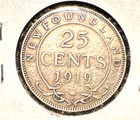 Canada Newfoundland 1919 C 25 Cents Km 7 Vf   1 