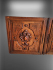 26  Pair French Antique Architectural Pillar Panel Door Solid Oak Wood