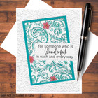 Floral Flowers Embossed Card Kit  Diy Paper Craft A2 Size W envelopes