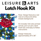 Leisure Arts Latch Hook Kit Rose  24  X 36   Latch Hook Kit  Rug Kits  Rug