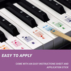 Qmg Piano Stickers For Keys colorful Piano Keyboard Stickers For 49 61 76 88 Key