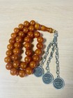 Natural German Amber 33 Beads Misbaha Tasbih Faturan              Prayer Beads Rosary