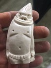 Carved Moose Bone Billiken Resin Replica  Alaska  good Luck   