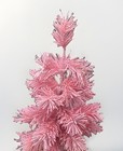 Vintage Mid Century Pink Flocked Christmas Tree Tabletop Retro 1950   s-60   s  27   h