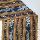 Ikat Fabric Table Runner Scarf 21 X 42 Inch Blue Red Gold Indonesia Us Seller 