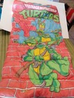 Vintage Teenage Mutant Ninja Turtles 1991 Child Sleeping Bag 30x57 Light Red