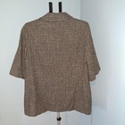 J  Jill Wool Blend Elbow Sleeve Tweed Knit Blazer Jacket Retro Mod Career