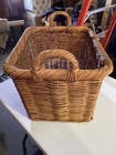 Very Large Woven Wicker Basket With Handles 24   x 17   x17 Read Shipping Info 