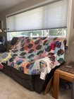 Vintage unfinished Patchwork pinned Machine Sewn Crazyquilt you Finish 81   x 59   