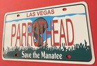 Las Vegas Parrothead Booster License Plate Save The Manatee Nevada