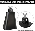 Steel Cowbell With Stick  Noise Makers Hand Metal Percussion Cow Bells For Drum