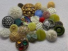 Beautiful Lot Vintage   New Fancy Buttons Glass Metal Beaded Rhinestone Flower  