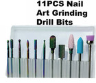 11pcs Diamond Bullet Bit Electric Manicure Machine Nail Art Grinding Drill Bits