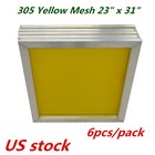 6pcs 23  X 31  Screen Printing Aluminum Frame 305 Yellow Mesh Local Pickup