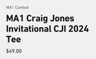 Ma1 Combat   Craig Jones Invitational   Black   Tee Shirt   Medium   Mma Shirt
