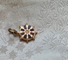 Vintage Buddhist Dharma Wheel 10k Pendant