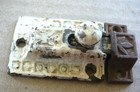 Antique Victorian Cast Iron Pie Safe Pantry Cabinet Spring Latch   Receiver  4