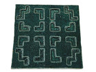 Antique Arts   Crafts Geometric Tile 4  X 4  Dark Green On Back Aeb Mar 8  15