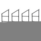 4 Pack Cargo Shipping Container Shelving Shelf Brackets Universal Fitment Black-