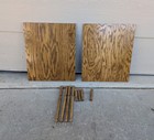 Vintage Rustic Country Oak Wood 2-tier Side Utility Table Turned Spindle Legs M7